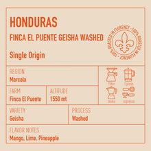 Carica l&#39;immagine nel visualizzatore di Gallery, Honduras Finca El Puente Geisha Washed
