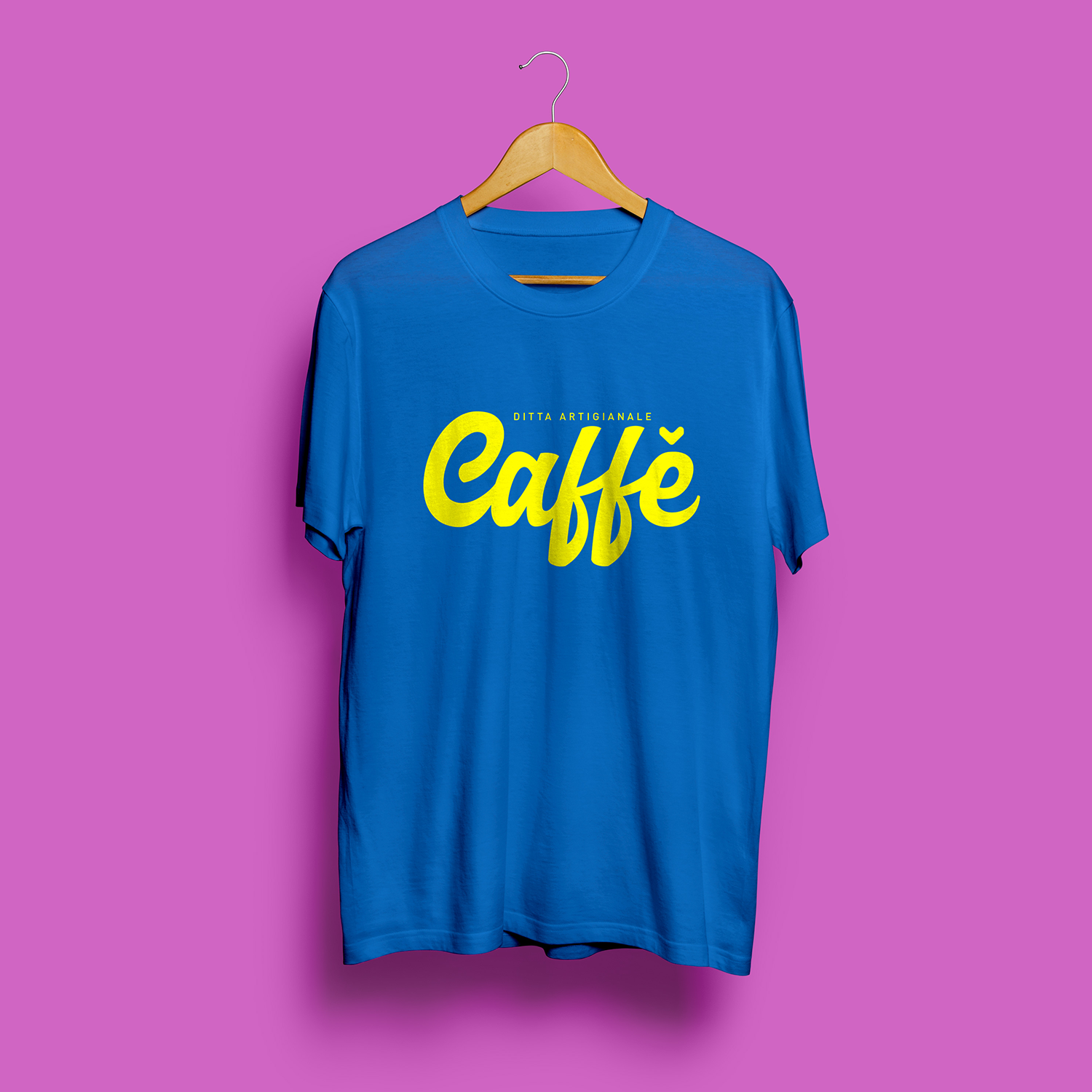 T-shirt Blu "Caffè" - Unisex